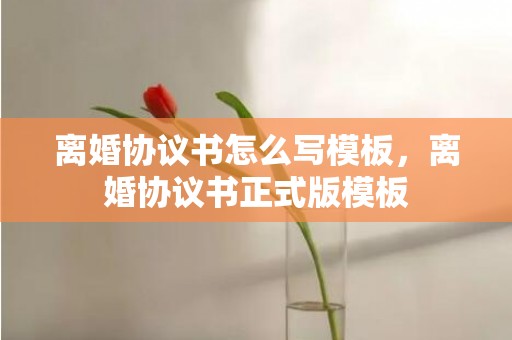 离婚协议书怎么写模板，离婚协议书正式版模板