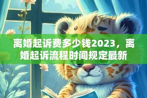 离婚起诉费多少钱2023，离婚起诉流程时间规定最新