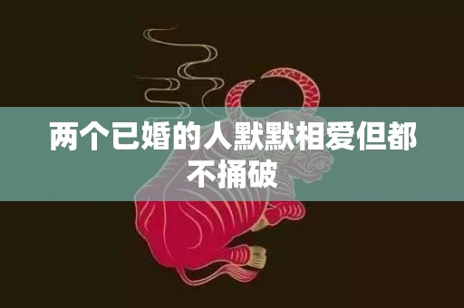 两个已婚的人默默相爱但都不捅破