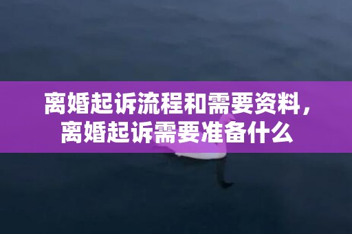 离婚起诉流程和需要资料，离婚起诉需要准备什么