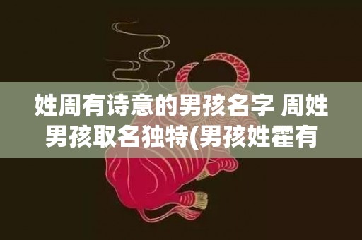 姓周有诗意的男孩名字 周姓男孩取名独特(男孩姓霍有诗意名字)