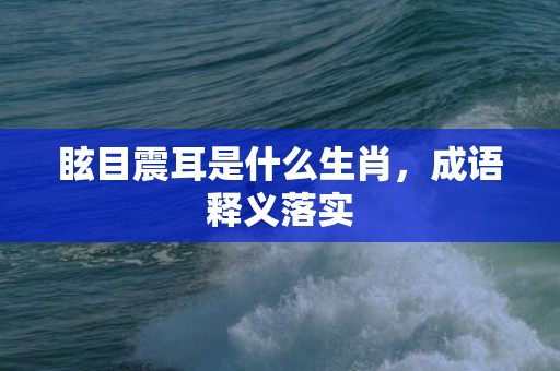 眩目震耳是什么生肖，成语释义落实