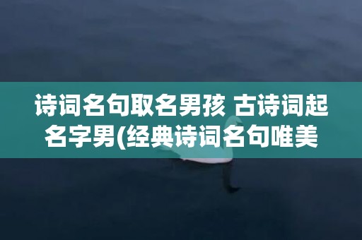 诗词名句取名男孩 古诗词起名字男(经典诗词名句唯美 取名)