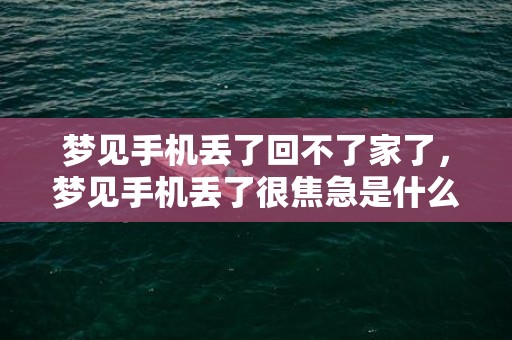 梦见手机丢了回不了家了，梦见手机丢了很焦急是什么意思，须要留意些什么（周公解梦）