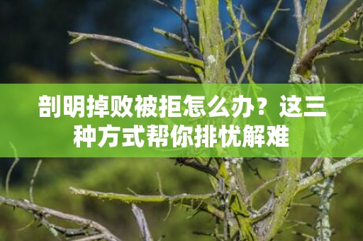 剖明掉败被拒怎么办？这三种方式帮你排忧解难