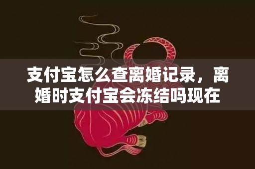 支付宝怎么查离婚记录，离婚时支付宝会冻结吗现在