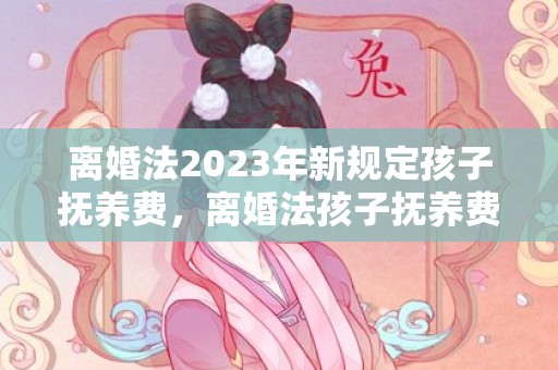 离婚法2023年新规定孩子抚养费，离婚法孩子抚养费用给多久