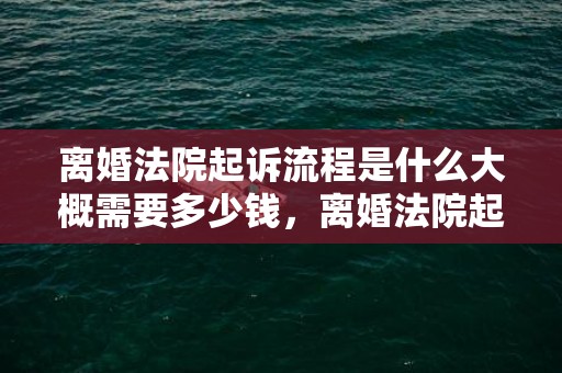 离婚法院起诉流程是什么大概需要多少钱，离婚法院起诉流程 调解