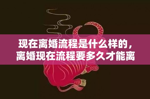 现在离婚流程是什么样的，离婚现在流程要多久才能离