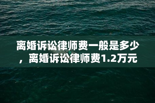 离婚诉讼律师费一般是多少，离婚诉讼律师费1.2万元