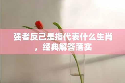 强者反己是指代表什么生肖，经典解答落实