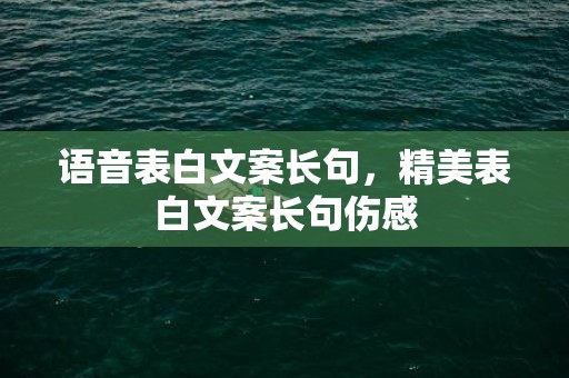 语音表白文案长句，精美表白文案长句伤感