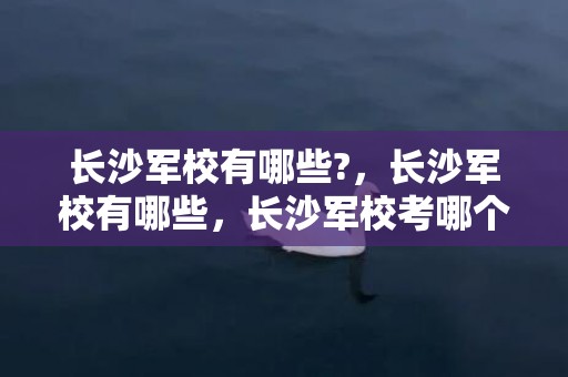 长沙军校有哪些?，长沙军校有哪些，长沙军校考哪个学校好？