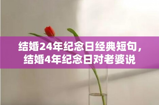 结婚24年纪念日经典短句，结婚4年纪念日对老婆说