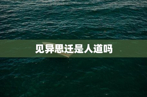 见异思迁是人道吗