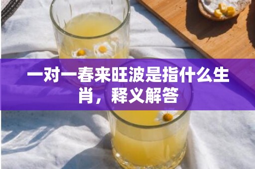 一对一春来旺波是指什么生肖，释义解答