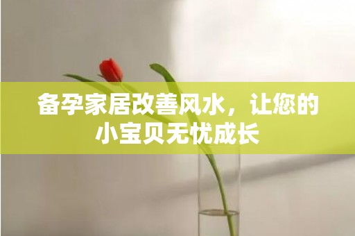 备孕家居改善风水，让您的小宝贝无忧成长