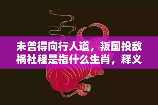 未曾得向行人道，叛国投敌祸社程是指什么生肖，释义解答