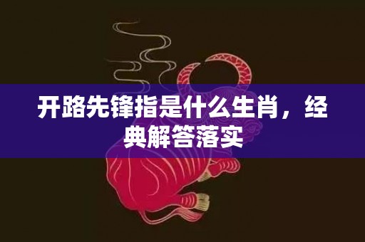 开路先锋指是什么生肖，经典解答落实