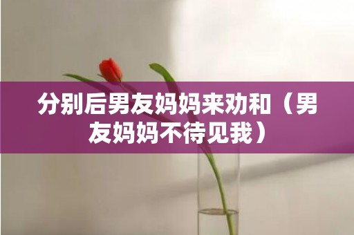 分别后男友妈妈来劝和（男友妈妈不待见我）