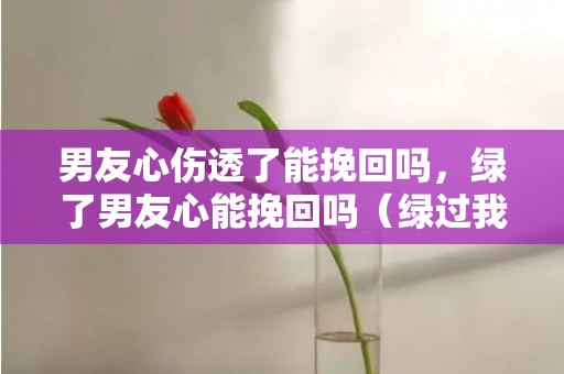 男友心伤透了能挽回吗，绿了男友心能挽回吗（绿过我的男友）