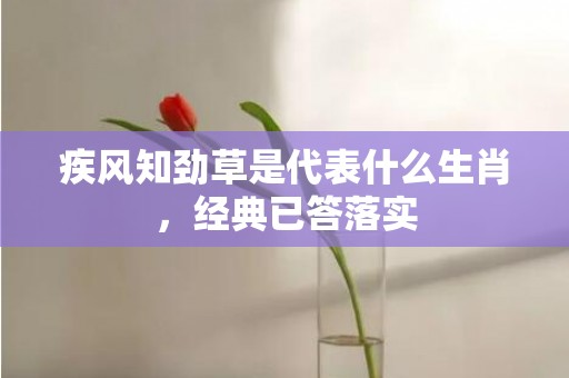 疾风知劲草是代表什么生肖，经典已答落实