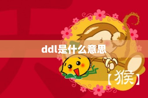 ddl是什么意思