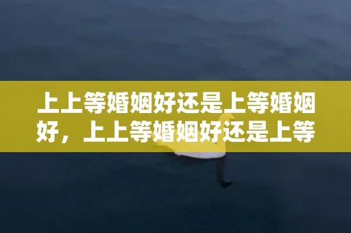 上上等婚姻好还是上等婚姻好，上上等婚姻好还是上等婚姻好？婚姻上帝早就安排好了