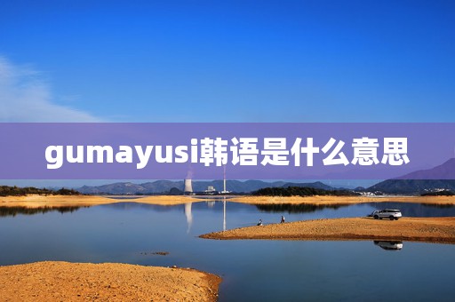 gumayusi韩语是什么意思