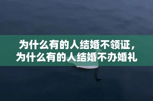 为什么有的人结婚不领证，为什么有的人结婚不办婚礼呢 有没有不想办婚礼的女人