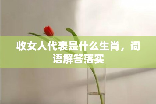 收女人代表是什么生肖，词语解答落实