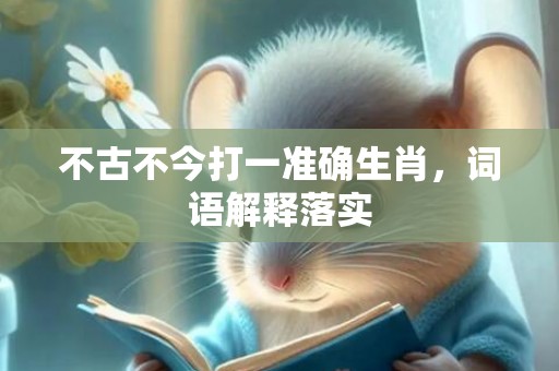 不古不今打一准确生肖，词语解释落实