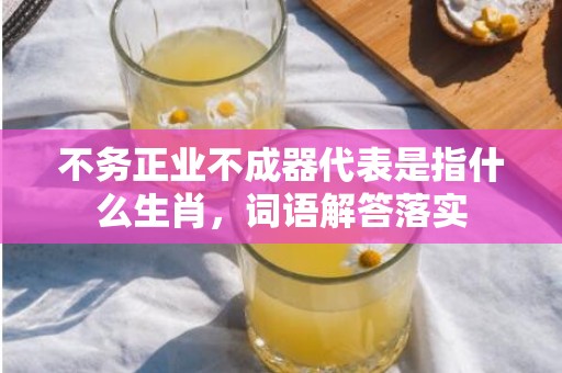 不务正业不成器代表是指什么生肖，词语解答落实