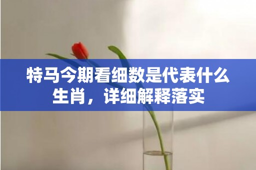 特马今期看细数是代表什么生肖，详细解释落实