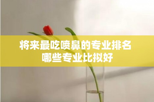 将来最吃喷鼻的专业排名 哪些专业比拟好