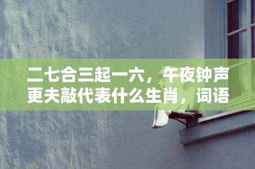 二七合三起一六，午夜钟声更夫敲代表什么生肖，词语解答落实