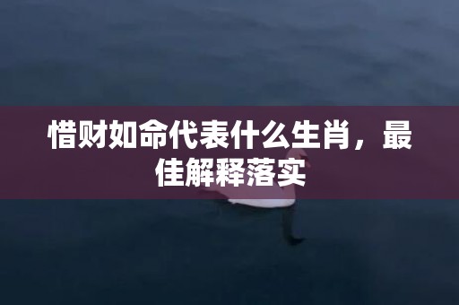 惜财如命代表什么生肖，最佳解释落实