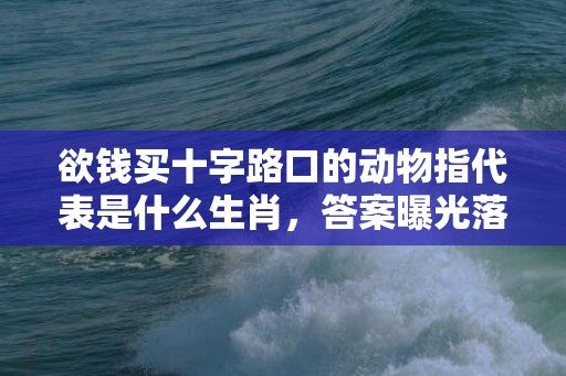 欲钱买十字路口的动物指代表是什么生肖，答案曝光落实