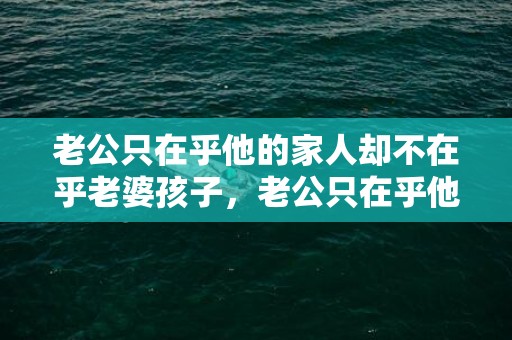 老公只在乎他的家人却不在乎老婆孩子，老公只在乎他的家人却不在乎妻子（但得不抵家人的懂得和承认）