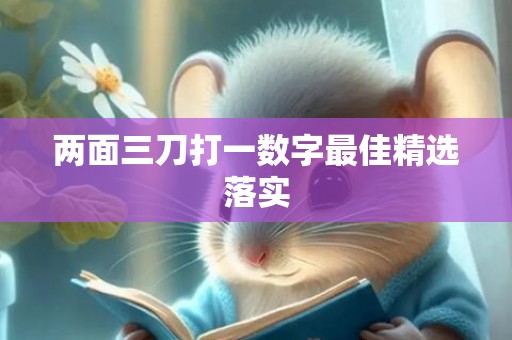 两面三刀打一数字最佳精选落实