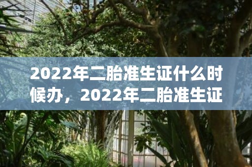 2022年二胎准生证什么时候办，2022年二胎准生证需要什么证件(重庆二胎准生证需要什么证件)