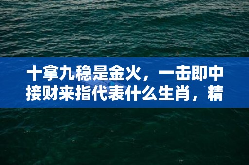 十拿九稳是金火，一击即中接财来指代表什么生肖，精选答案落实