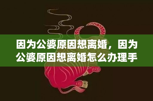 因为公婆原因想离婚，因为公婆原因想离婚怎么办理手续(办理离婚手续流程)