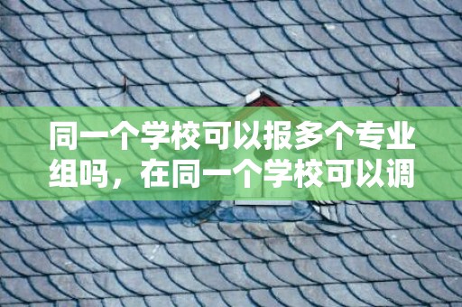 同一个学校可以报多个专业组吗，在同一个学校可以调专业吗，普通专业可以调剂高本惯通专业吗