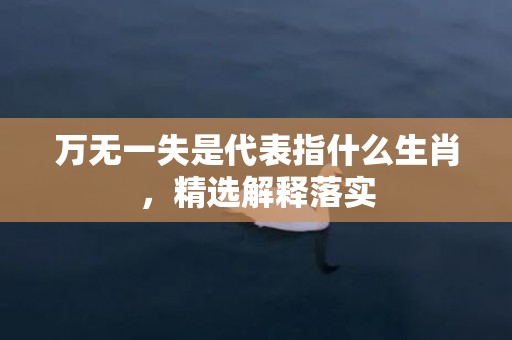 万无一失是代表指什么生肖，精选解释落实