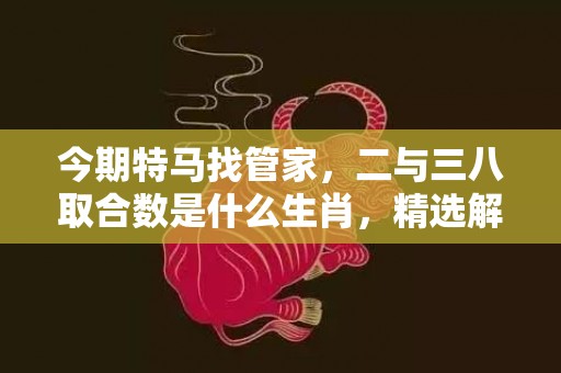 今期特马找管家，二与三八取合数是什么生肖，精选解释落实