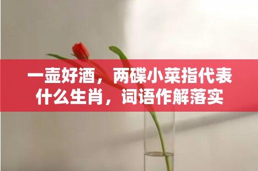 一壶好酒，两碟小菜指代表什么生肖，词语作解落实