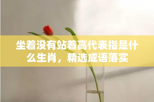 坐着没有站着高代表指是什么生肖，精选成语落实