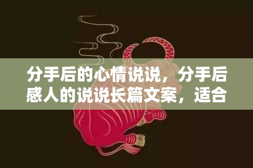 分手后的心情说说，分手后感人的说说长篇文案，适合分手发的文案