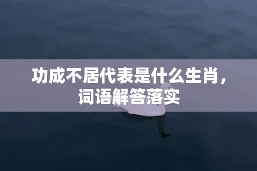 功成不居代表是什么生肖，词语解答落实